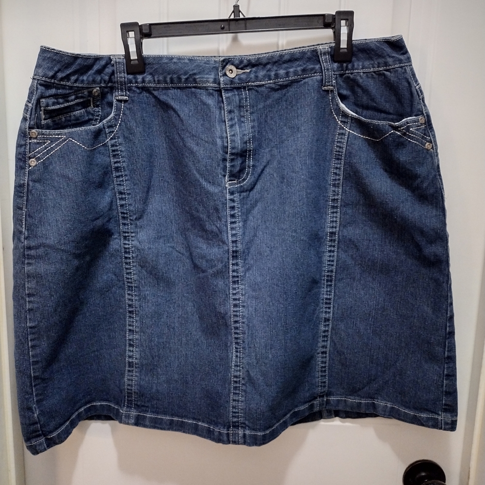 Cato Classic Blue Denim Mini Skirt 18W